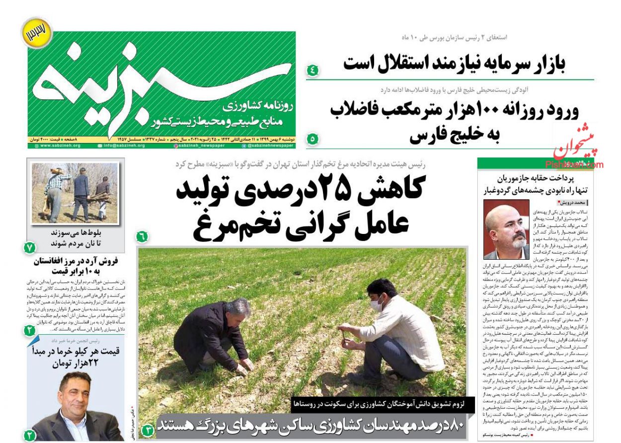صفحه نخست روزنامه های امروز99/11/06